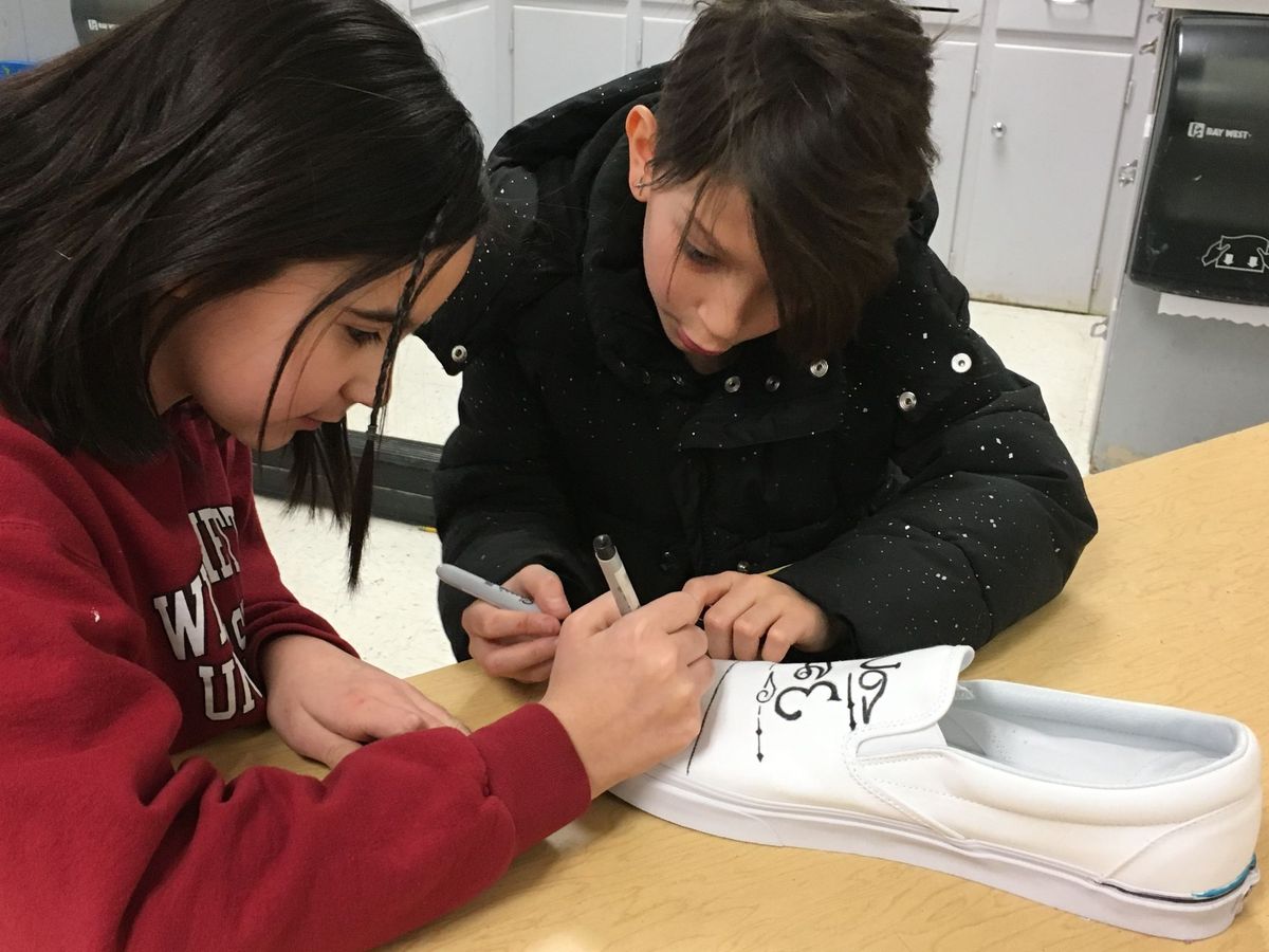 Students designing