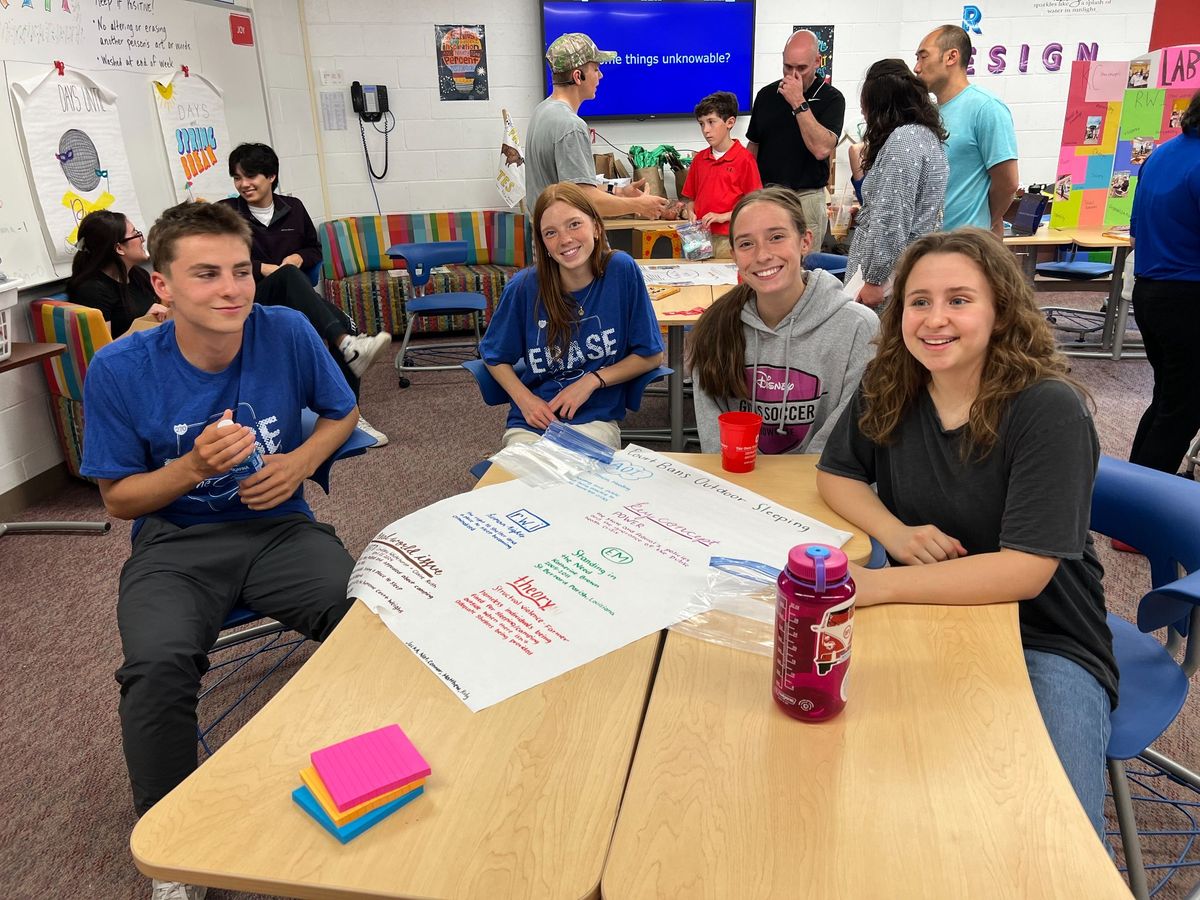 Students presenting their work